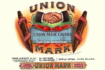 Union Mark cigar box label