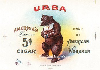 Ursa- cigar box label