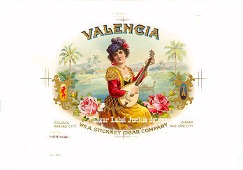 Valencia cigar box label