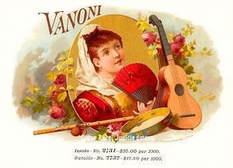 Vanoni cigar box label