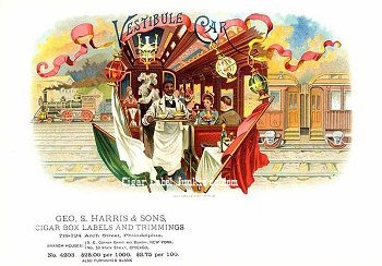 Vestibule Car cigar box label