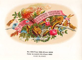 Victor Hugo cigar box label