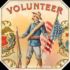 Volunteer cigar box label