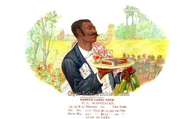 Waiter cigar label