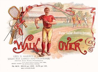 Walk Over cigar box label
