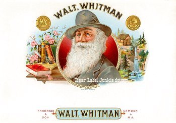 Walt Whitman cigar box label