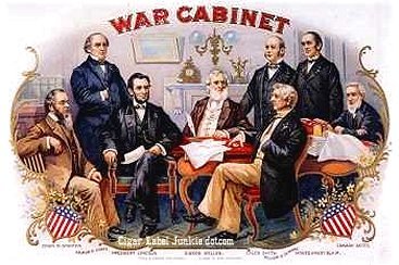 War Cabinet cigar box label