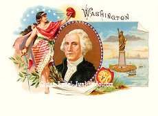 Washington w/red cap cigar label