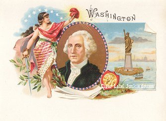 Washington cigar box label