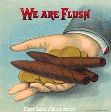 We Are Flush cigar box label