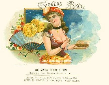 Smoker's Bride- cigar box label