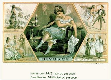 Divorce- cigar box label