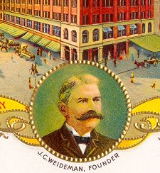 Weideman cigar box label