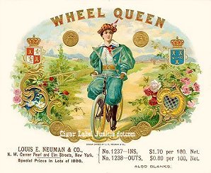 Wheel Queen cigar box label