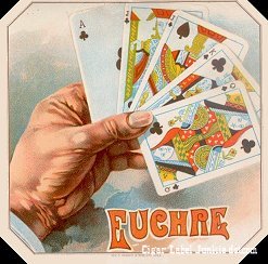 Euchre- cigar box label