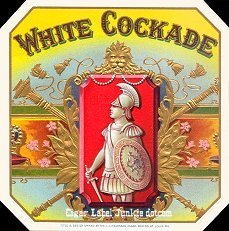 White Cockade- cigar box label