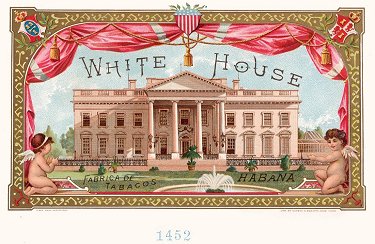 White House cigar box label