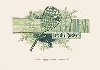 Fav Racquet- cigar box label