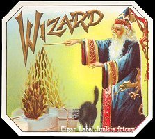 Wizard outer cigar box label