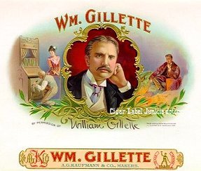 Wm. Gillette cigar box label