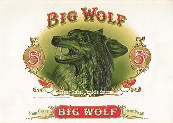 Big Wolf- cigar box label