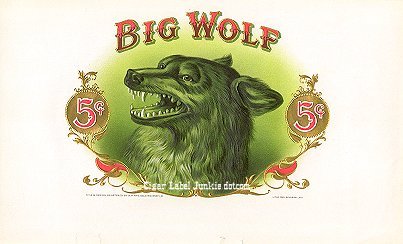 Big Wolf- cigar box label