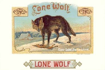 Lone Wolf- cigar box label