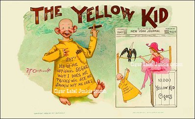 Yellow Kid inner cigar box label
