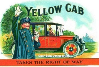 Yellow Cab 2 cigar box label