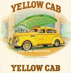 Yellow Cab cigar box label