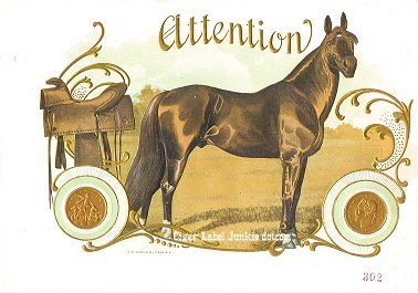 Attention- cigar box label