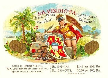 La Vindicta- cigar box label