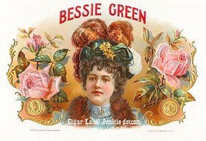 bessie green cigar box label