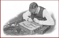 cigar label art stone engraver