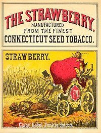 strawberry cigar box label